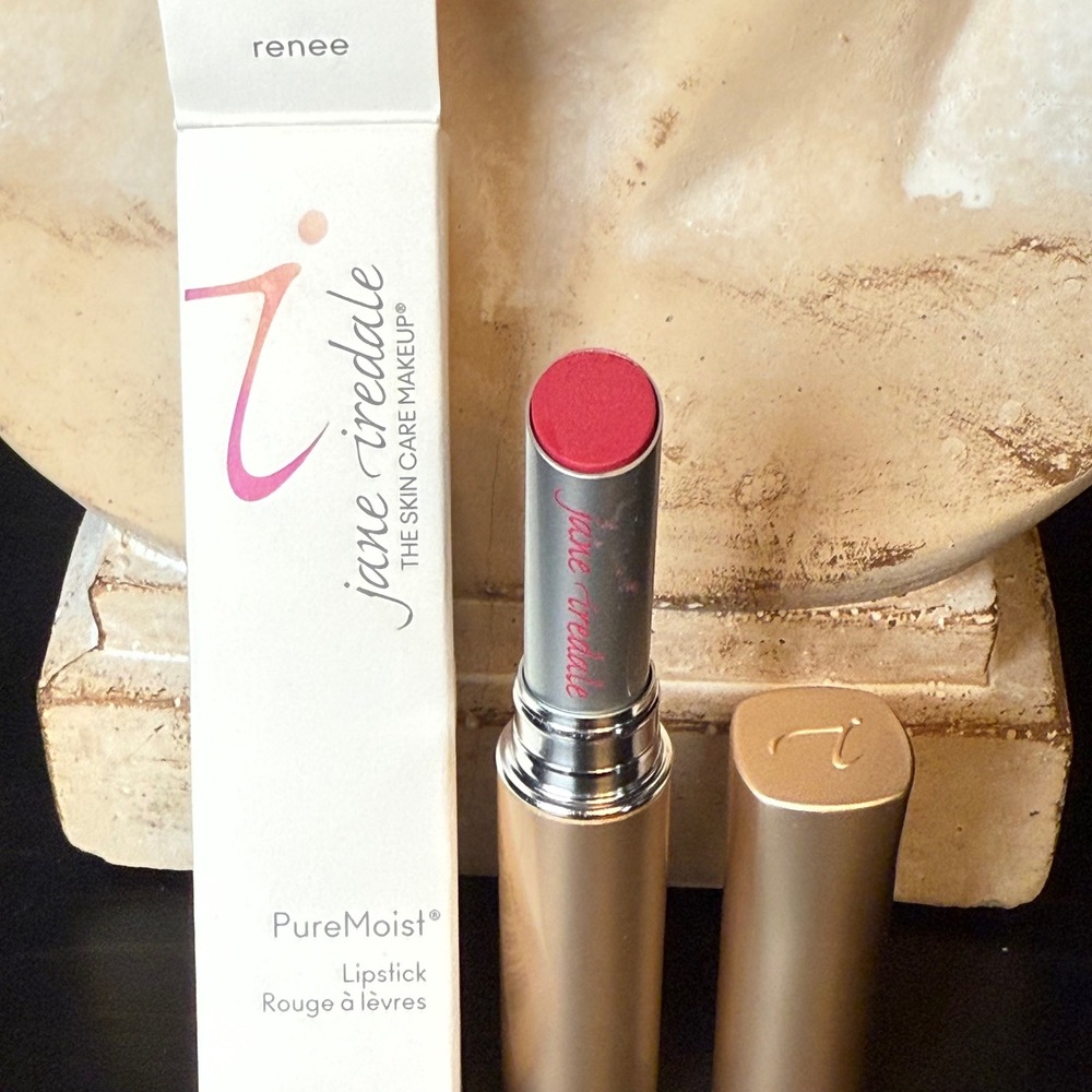 Jane Iredale PureMoist Lipstick‎ Renee Pink Red Mineral Makeup New in Box